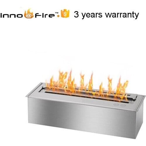 Inno-Fire 24 inch real fire stainless steel manual bio ethanol fireplace wall