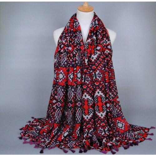 5pcs/lot Geometric pattern colourful ladies wrap classic high quality scarves/scarf fashion cotton shawls muslim hijab Solid