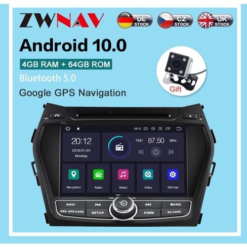 Android10.0 4G+64GB Car GPS DVD Player Multimedia Radio For Hyundai IX45 Santa fe 2014-2018 car GPS Navigation vedio player dsp