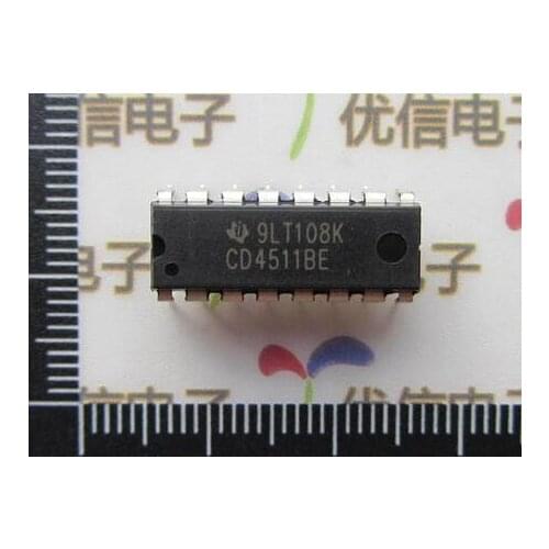 Free shipping HEF/CD/HCF4511 / CD4511BE DIP-16 / CMOS BCD-TO-7-SEGMENT LATCH DECODER DRIVERS