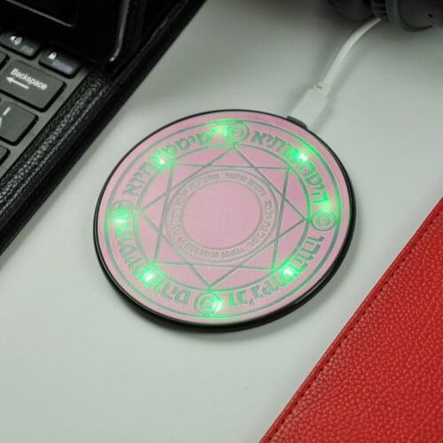 10W Wireless Charger Non Slip Fast Charging Portable Desktop Round Lightweight ABS Home Mobile Phone Pad Office Magic Array