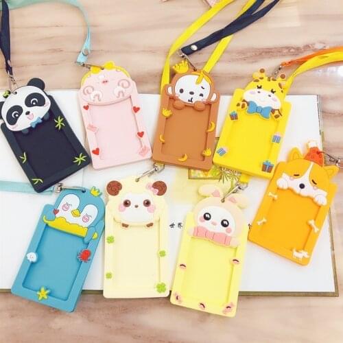 PVC Student Nurse Fashion Lanyard ID Badge Reel Holder Bus Pass Case Bank Credit Card Holder Strap Cardholder Office Supplies