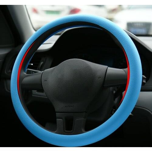 Car Styling Universal Texture Auto Silicone Steering Wheel Glove Cover Soft Skin Soft Silicon Steering Wheel Cover Accessories