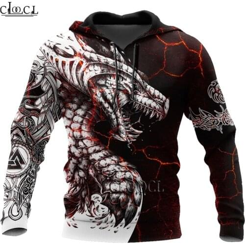 HX Black & White Tattoo Dragon 3D Printed Men Hoodies Sweatshirt Unisex Streetwear Zipper Pullover Casual Jacket Drop Shipping