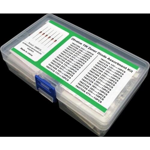 28value 1W Zener Diode 3.3-30V 28values*10pcs=280pcs Assorted Assortment Set New electronic diy kit