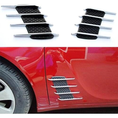 60% Dropshipping!2Pcs OB-59 Car Air Intake Flow Vent Fender Sticker Hood Side Door Decoration