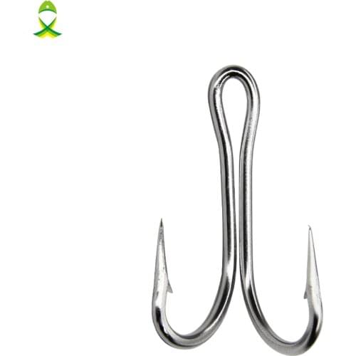JSM 30 pcs/lot saltwater stainless teel Double Fishing Hook Fly Tying Double Hook for Jig Bass Fishhooks