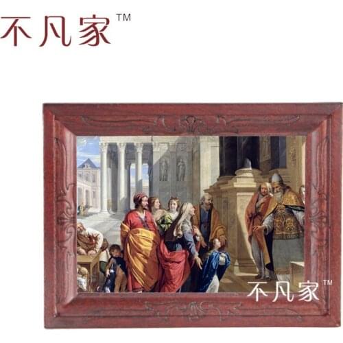 Dollhouse Wholesale 1:12 scale miniature classical religion 3 oil painting E-5