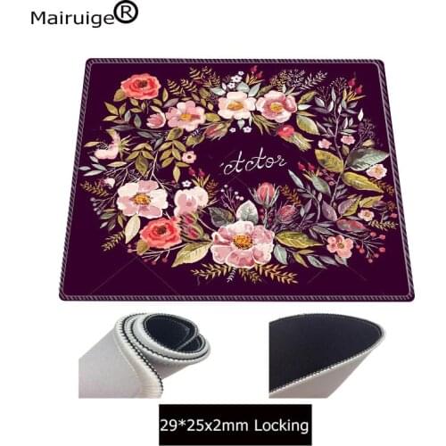 Mairuige Pretty pink flower Mousepad Decorate Your Desk at Home And Office Desk Gming Mouse Pad Size (22x18x0.2cm)