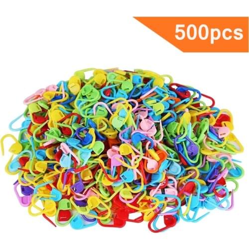 KAOBUY 500PCS Colorful Knitting Markers Crochet Clips Knitting Crochet Stitch Markers For Knitting DIY Craft Plastic Safety Pins