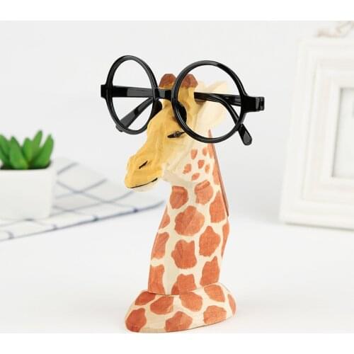 Fashion Glasses Frame Animal Decoration Wood Creative Display Jewelry Giraffe Cartoon Modern Retro Gift Crafts Home Decoration