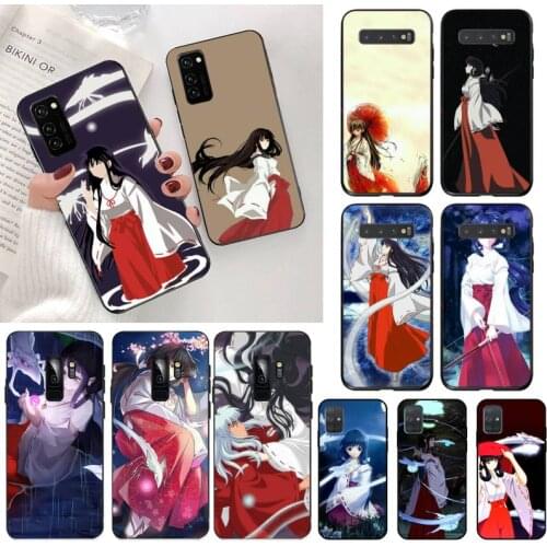 Inuyasha Platycodon Black TPU Soft Phone Case for Samsung S20 plus Ultra S6 S7 edge S8 S9 plus S10 5G lite 2020