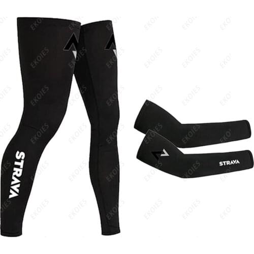 Strava Team New Sport Cycling Leg Warmers Bicycle UV Sun Protection Cuff Cover Protective Arm Sleeve Bike Arm Warmers Sleeves
