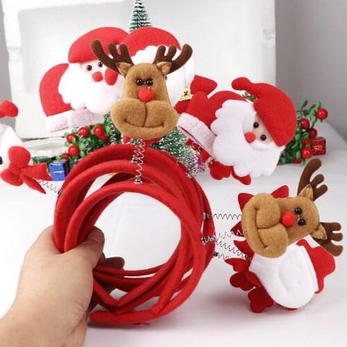 1Pcs Reindeer Snowflake Bells Headband for Kids Christmas Decorations for Home Navidad Natal New Year Party Decoration