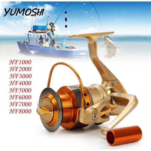 Full Metal wire cups 12 BB Ball Bearing Saltwater Freshwater 1000-9000 series Fishing Spinning Reel Metal rocker Fishing reel