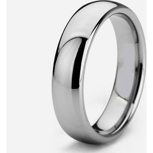 Comfort Fit Simple Plain 100% Tungsten Carbide Ring silver color Alliances Couple Wedding Rings for men and women 4/6/8mm