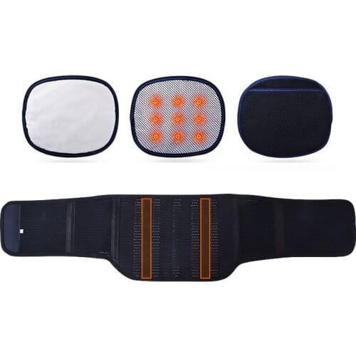 Adjustable Self-Heating Magnetic Therapy Back Waist Support Lumbar Brace Belt Double Pull Strap Lower Pain Massager