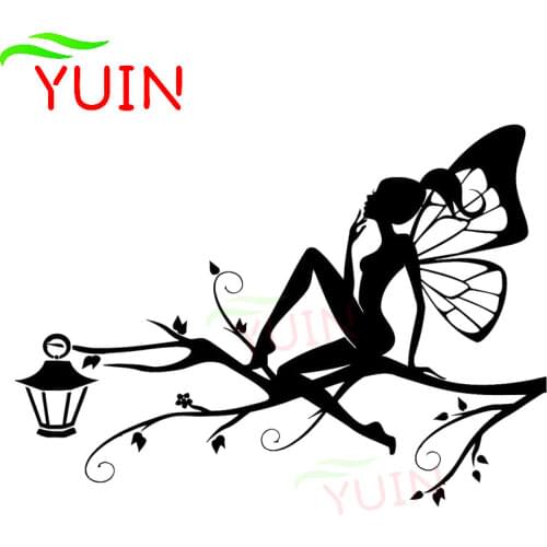 Butterfly Girl Tree Cartoon Fashion Sticker Personalized Body Decoration PVC Waterproof Sunscreen Decals Can Be Customized Color