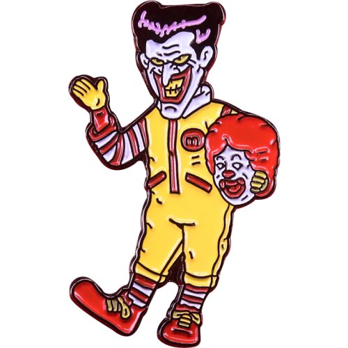 Clown actor brooch ghastly grin badge magic Halloween horror accessory hat backpack lapel pin