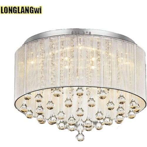 Modern LED K9 chandelier lights Crystal brushed lighting led lamps for living room