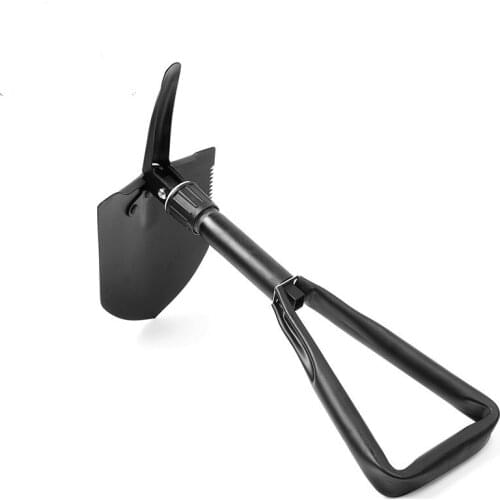 Thickened multi-functional large-sized engineer shovel folding camping garden tactics outdoor hiking gear