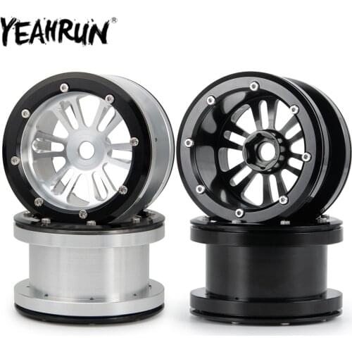 YEAHRUN 1/10 RC Rock Crawler 2.2 Beadlock Wheel Rims for Axial Wraith 90018 Aluminum Alloy Wheel Hubs Upgrade Parts