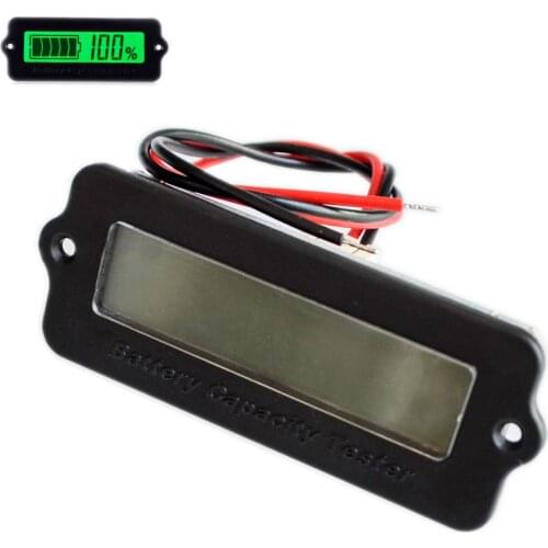 GREEN 12V LY6W Lead Acid Battery Capacity Indicator LCD Digit Display Meter Lithium Battery Power Detector Tester Voltmeter