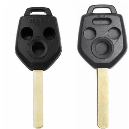 10pcs/3 Button Uncut Remote Key Shell Case with NO. 65 Uncut Blade for Subaru Legacy Outback XV Forester