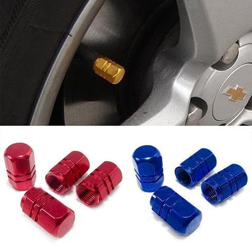 4Pcs Universal Theftproof Auto Car Truck Bike Valve Stem Caps Aluminum Tire Wheels Rims Stem Air Caps Tyre Cover