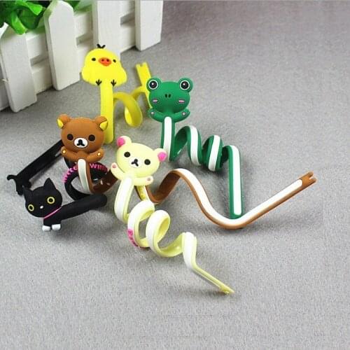 5packs Cable Winder Silicone Cable Organizer Wire Wrapped Cord Line Storage Holder for phone tablet Earphone MP4 High Quality