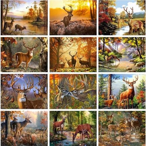 DIY 5D Diamond Mosaic Full Diamond Painting Cross Stitch Kits Home Decor Diamonds Embroidery Deer