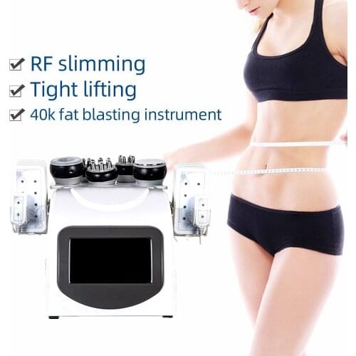 6 in 1 slimming machine 40K ultrasonic radio frequency laser multi-polar lipid laser beauty machine cavitation vacuum