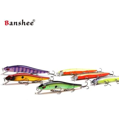 Banshee 6pcs/lot 100mm 10g Slim Fighter VM02 Floating Shallow Diving Jerkbaits Minnow Fishing lure Hard Artificail Bait