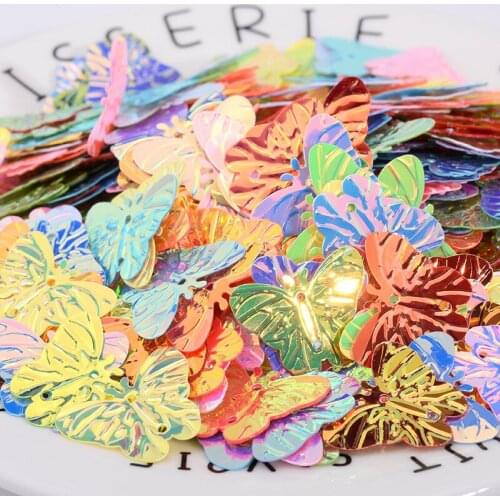 50g Glitter Butterfly Shape Loose Sequins for Crafts Making DIY Paillettes Sewing Craft for Women Headwear Garment Accessories