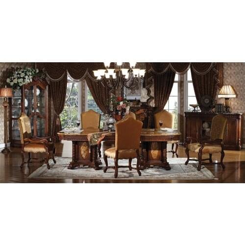 America style wooden dinner table set and chairs wood de table et chaises обеденный стол и стулья GH156