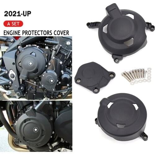 For TRIDENT 660 Motorcycle Engine Guard Side Stator Case Guard Protector Black For Trident 660 2021