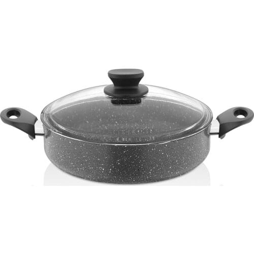 Gray Color 30 CM Granite Shallowly Pots