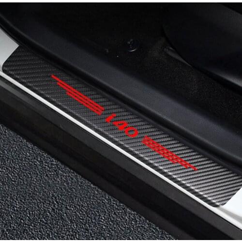4pcs For Hyundai i40 Carbon Fiber Decals Paster Anti Scratch Cover Car Door Sills Stickers Auto Door Threshold Guard Accessories
