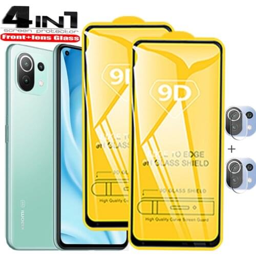 Protective Glass For Xiaomi Mi11 Lite Full Cover Screen Protector Tempered Glass Xiamo Mi 11i 5G Mi11i Mi 11 Lite Glass Film