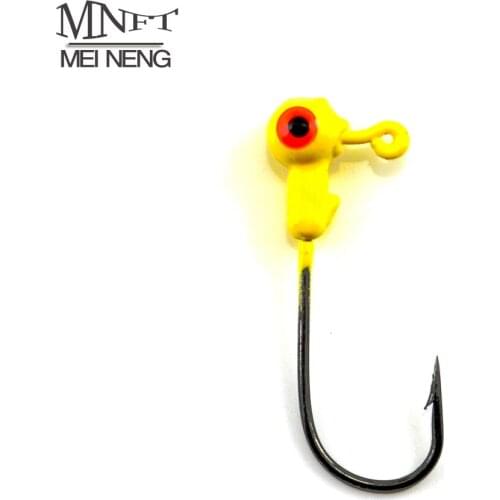 MNFT 5 Pcs/Bag Fishing Lead Head Jig Hooks White Yellow Orange Red Round Head 1g 4.5g 6.5g 7.5g Fishing Lure Jigs Hook