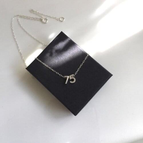 Fashionable Simple Personality Stainless Steel Heart Age Number Pendant Double Necklace Lady Birthday Gift Girlfriend Jewelry