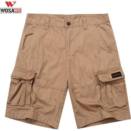 WOSAWE Mens Urban Military Cargo Shorts Summer Comfortable Classic Multi-pocket Tactical Motorcycle Shorts Outdoor Sport Short