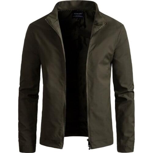 Europe/US Size Mens Jackets And Coats New arrival Stand Collar Army Green Jacket Casual Zipper Thin Jacket Male Casaco Masculino