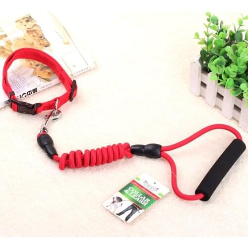 Nylon Solid Color Dog Leash Collar 1.2m Pet Lead Leashes Adjustable Puppy Dog Collars Brand New Pet Product for Dogs Safety Walk