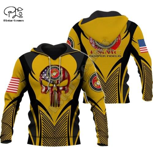 PLstar Cosmos USMC Marine Corps 3D Printed 2021 New Fashion Hoodies Sweatshirts Zip Hooded For Man/Woman Casual Streetwear U22