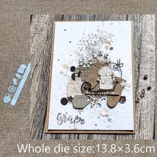 New Design Craft Metal stencil mold Cutting Dies Snowman glove kettle letter scrapbook die cuts Album Paper Card Craft Embossing