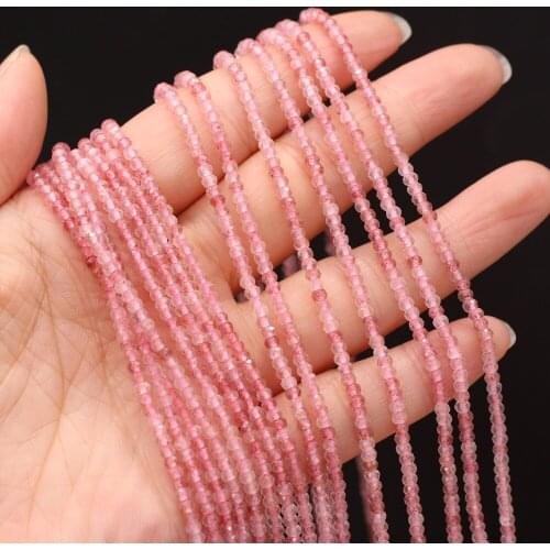 New Style Natural Stone Bead Section Strawberry Crystal Small Beads For DIY Jewelry Making Necklace Bracelet Earrings Accessory
