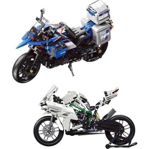 2021 NEW High-tech Car Creator Expert Motorcycle R1200 Building Blocks Kit Bricks Classic Model Autocycle Kids Toys For Children