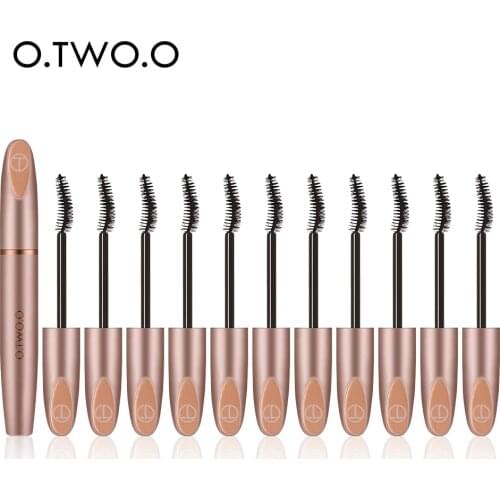 O.TWO.O 12pcs/set 3D Silk Fiber Mascara Eyelash Black Waterproof Long Lasting Lash Thick Mascara Long Eyelashes Extension