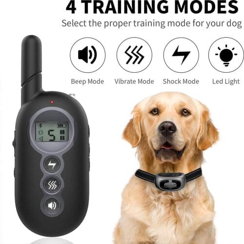 Anti Bark Collar for Dogs Waterproof Rechargeable 1600Ft Remote Control Electric Dog Training Collar Vibrate Shock Sound Collars